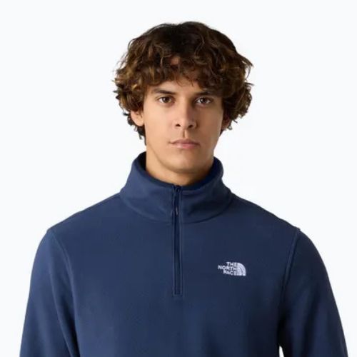 Fleece Hoodie Sweatshirt Herren The North Face Glacier Fleece 1/4 Zip summit navy