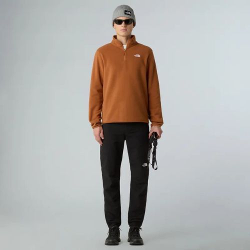 Fleece Hoodie Sweatshirt Herren The North Face Glacier Fleece 1/4 Zip burnt umber