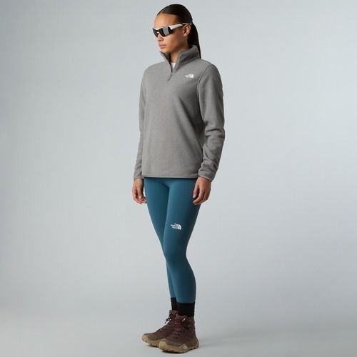Fleece Hoodie Sweatshirt Damen The North Face Glacier Fleece 1/4 Zip mid grey heather