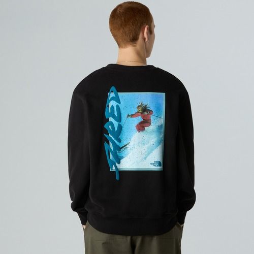 Hoodie Sweatshirt Herren The North Face NSE Slopes Relaxed Crew GRA black