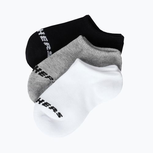 Kindersocken SKECHERS Non Terry No Show 3 Paar white/grey