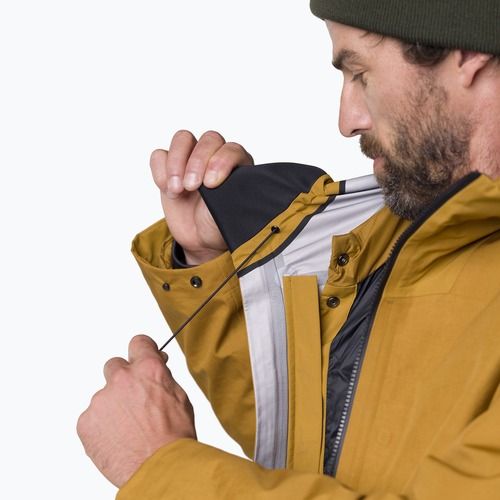 Herren Regenjacke Salewa Fanes 3L Ptx Hemp 2/1 Parka golden brown int.7020