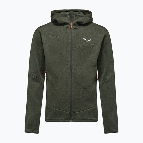 Herren-Trekking-Fleecejacke Salewa Puez Rocca Polarlite Hood dark olive