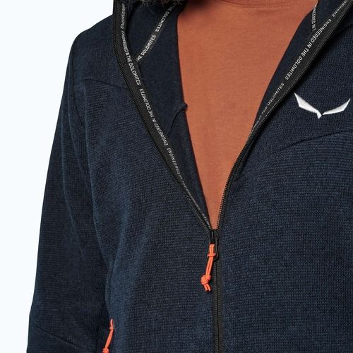 Herren-Trekking-Fleece Salewa Puez Rocca Polarlite Hood navy blazer