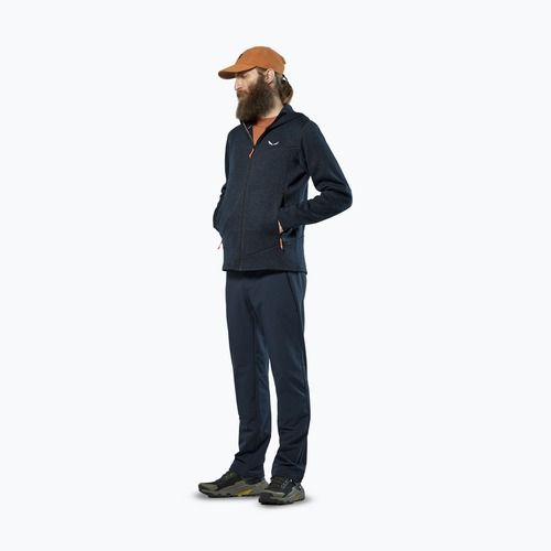 Herren-Trekking-Fleece Salewa Puez Rocca Polarlite Hood navy blazer