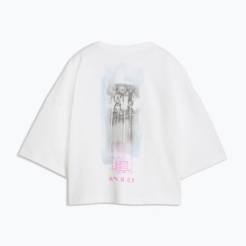 Trainingsshirt Damen PUMA Hyrox Cropped Lifestyle Tee white