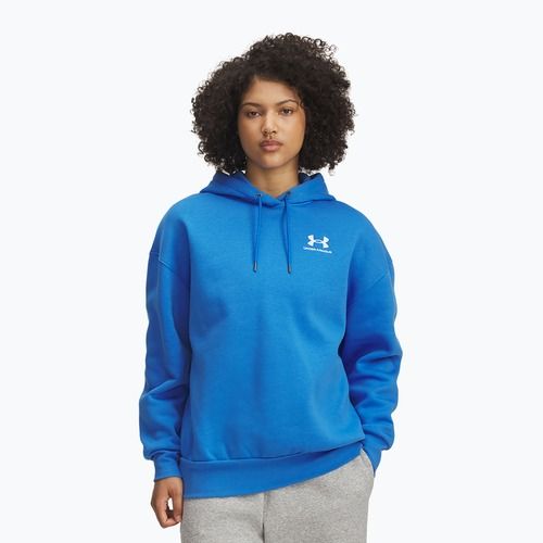 Hoodie Sweatshirt Damen Under Armour Icon Fleece Hoodie blue atlantis/white