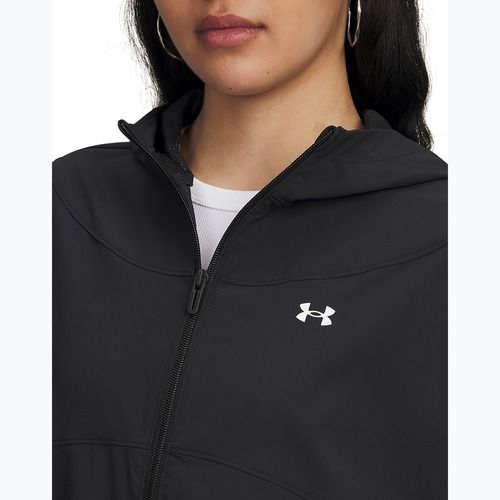 Jacke Damen Under Armour Rival Woven Hoody black/black/white