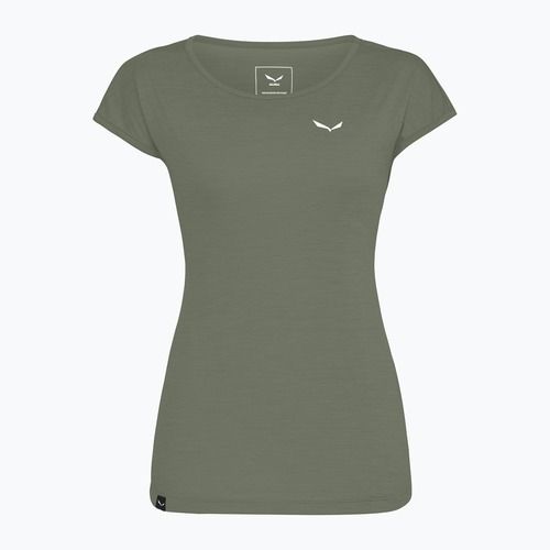 Damen-T-Shirt Salewa Puez Melange Dry faded green melange