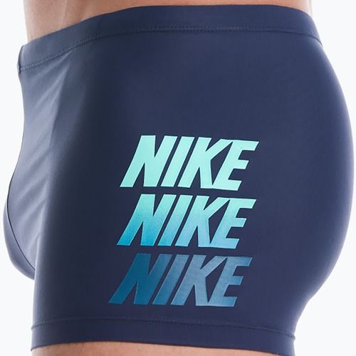 Schwimm-Boxershorts Herren Nike Logo Graphic Square Leg midnight navy