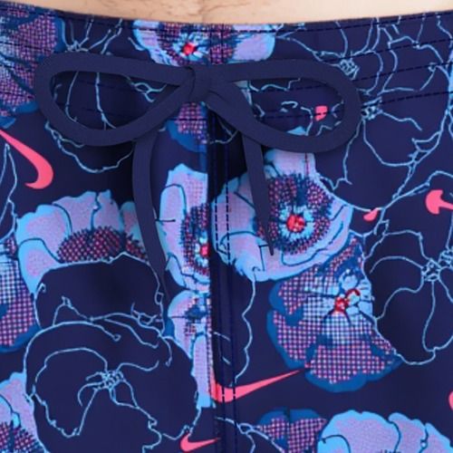 Herren-Badeshorts Nike Multi Poppy Print 5" Volley midnight navy