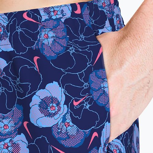 Herren-Badeshorts Nike Multi Poppy Print 5" Volley midnight navy