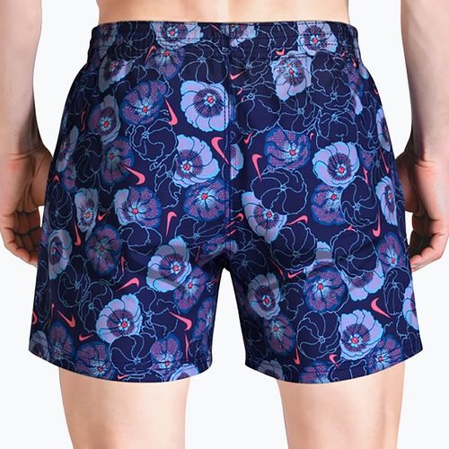 Herren-Badeshorts Nike Multi Poppy Print 5" Volley midnight navy