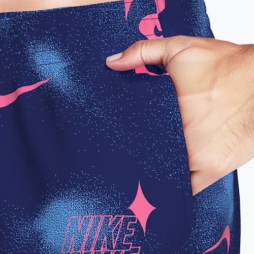 Herren Badeshorts Nike Multi Print 7" Volley midnight navy