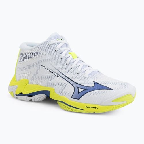Volleyballschuhe Mizuno Wave Lightning Elite Mid white/lighting yellow/dazzling blue