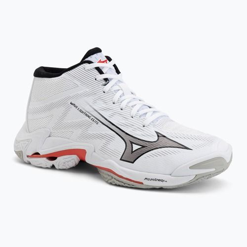 Volleyballschuhe Mizuno Wave Lightning Elite Mid white/black/fiery red