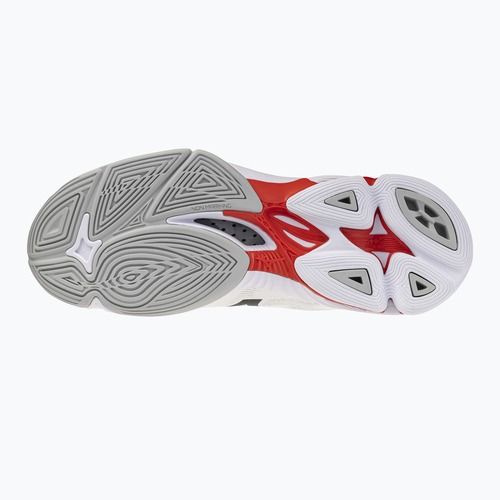 Volleyballschuhe Mizuno Wave Lightning Pro Mid white/black/fiery red