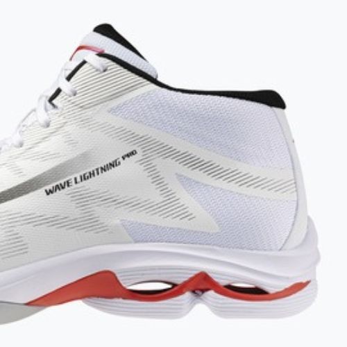 Volleyballschuhe Mizuno Wave Lightning Pro Mid white/black/fiery red