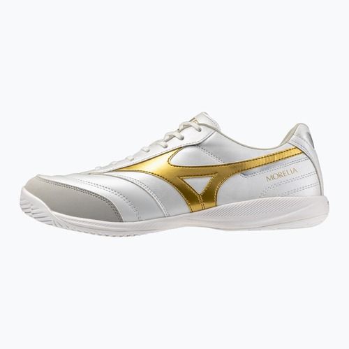 Fußballschuhe Mizuno Morelia Sala Pro IN white/football gold/galaxy silver