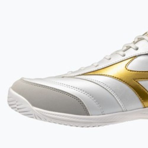 Fußballschuhe Mizuno Morelia Sala Pro IN white/football gold/galaxy silver