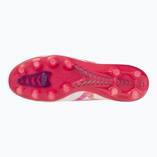 Fußballschuhe Mizuno Morelia Neo IV Beta Elite FG white/pink tetra/fuchsia purple