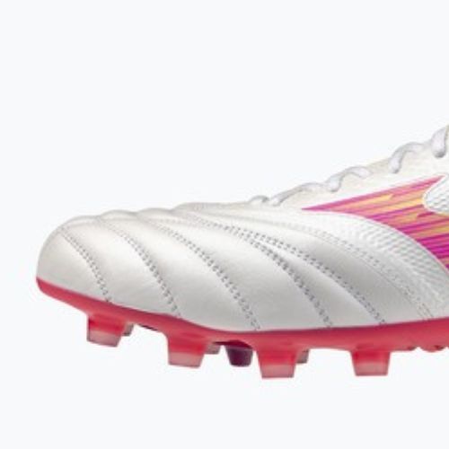 Fußballschuhe Mizuno Morelia Neo IV Beta Elite FG white/pink tetra/fuchsia purple