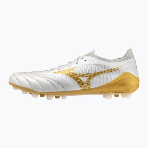 Fußballschuhe Mizuno Morelia Neo IV Beta Elite AG white/mp gold/cool gray 3c