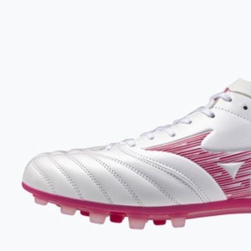 Fußballschuhe Mizuno Morelia Neo IV Pro AG white/fuchsia purple/fuchsia purple