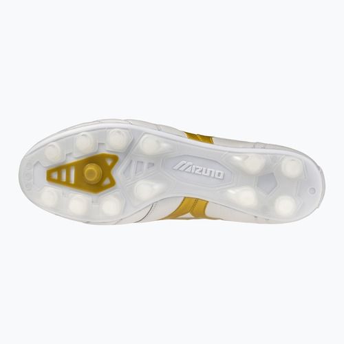Fußballschuhe Mizuno Morelia II Elite FG white/football gold/galaxy silver