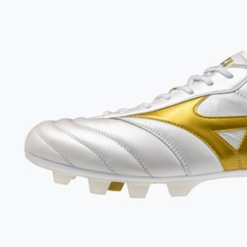 Fußballschuhe Mizuno Morelia II Elite FG white/football gold/galaxy silver