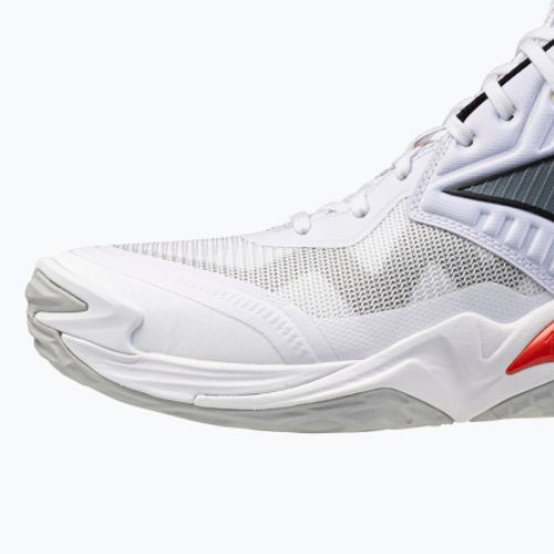 Volleyballschuhe Mizuno Wave Momentum Elite Mid white/black/fiery red