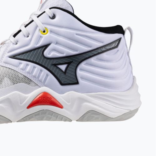 Volleyballschuhe Mizuno Wave Momentum Elite Mid white/black/fiery red
