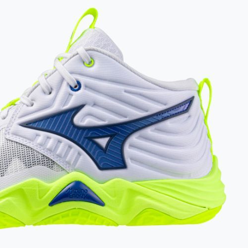 Volleyballschuhe Mizuno Wave Momentum Elite Mid white/lightning yellow/dazzling blue