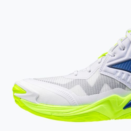 Volleyballschuhe Mizuno Wave Momentum Elite Mid white/lightning yellow/dazzling blue