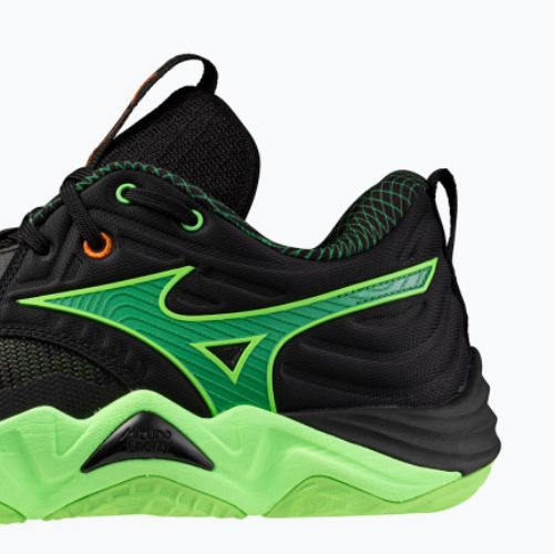 Volleyballschuhe Mizuno Wave Momentum Elite black/glowing apple/mandarin orange