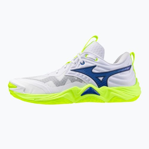 Volleyballschuhe Mizuno Wave Momentum Elite white/lightning yellow/dazzling blue