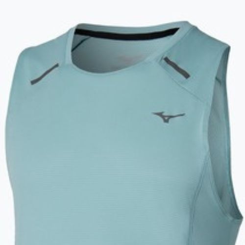 Herren-Laufshirt Mizuno Active DryAeroFlow Tank Top aquifer