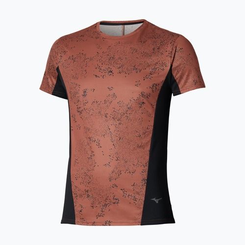 Herren-Laufshirt Mizuno Active DryAeroFlow Graphic copper brown