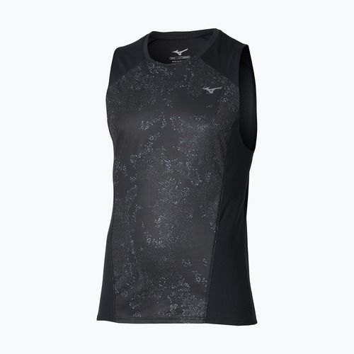 Herren-Lauf-Tanktop Mizuno Active DryAeroFlow Graphic Tank Top black/gray