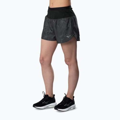 Damen-Laufshorts Mizuno Active Graphic Multi Pocket black