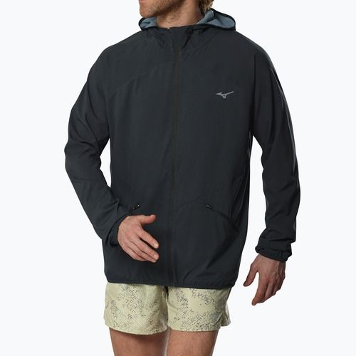 Herren-Laufjacke Mizuno Active Alpha Hooded black