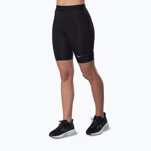 Damen-Laufshorts Mizuno Core Impulse Mid black