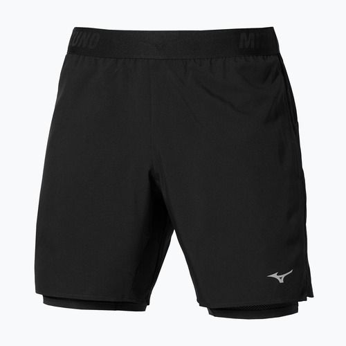 Herren-Laufshorts Mizuno Core 7.5 Inches 2in1 black