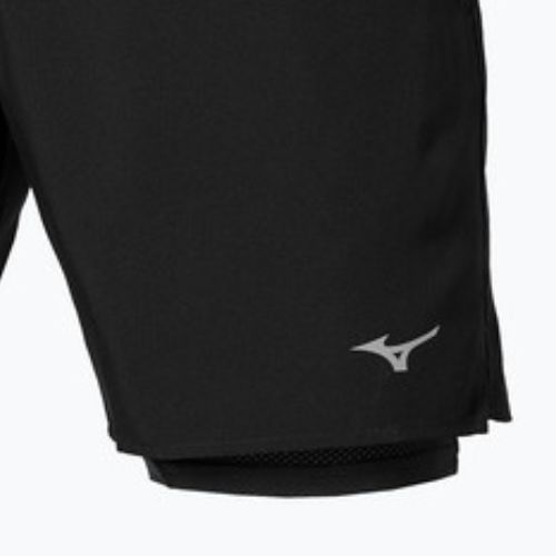 Herren-Laufshorts Mizuno Core 7.5 Inches 2in1 black