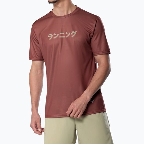 Herren-Laufshirt Mizuno Core Graphic Tee copper brown