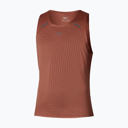 Herren-Laufshirt Mizuno Tech Light Tank copper brown