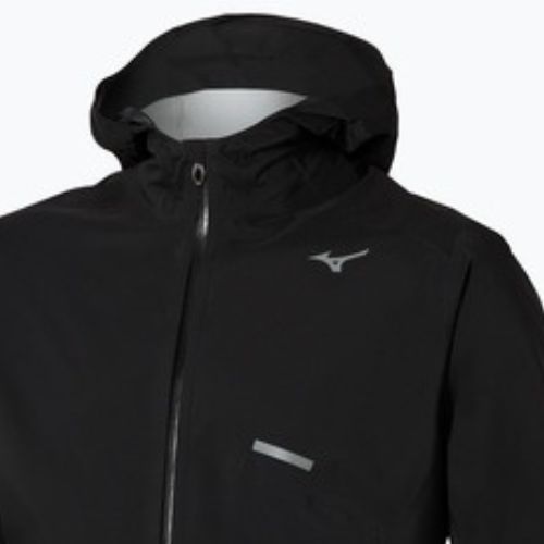Herren-Laufjacke Mizuno Trail Waterproof 20K Hooded black