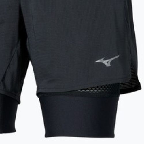 Damen-Laufshorts Mizuno Trail Multipocket 2in1 black