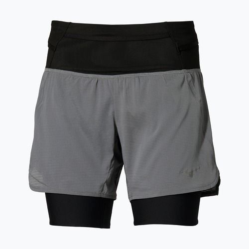 Damen-Laufshorts Mizuno Trail Multipocket 2in1 lava smoke