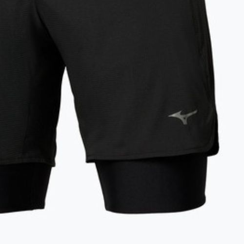 Herren-Laufshorts Mizuno Trail Multipocket 2in1 black